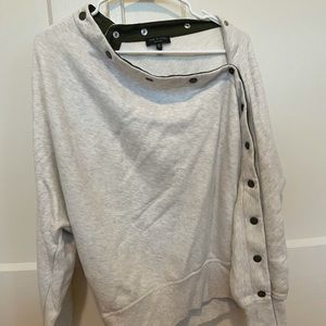 Rag & Bone off shoulder gray sweatshirt size XS